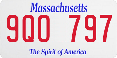 MA license plate 9QO797