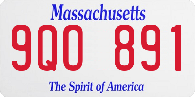 MA license plate 9QO891