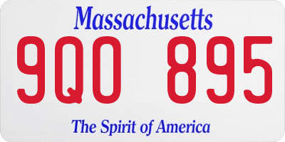 MA license plate 9QO895
