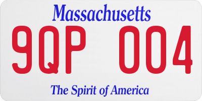 MA license plate 9QP004