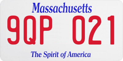 MA license plate 9QP021