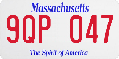 MA license plate 9QP047