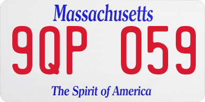 MA license plate 9QP059