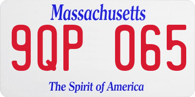 MA license plate 9QP065