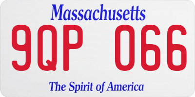 MA license plate 9QP066