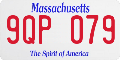 MA license plate 9QP079