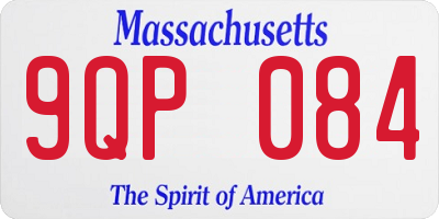 MA license plate 9QP084