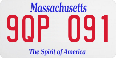 MA license plate 9QP091