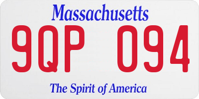 MA license plate 9QP094
