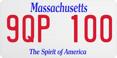 MA license plate 9QP100