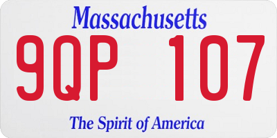 MA license plate 9QP107