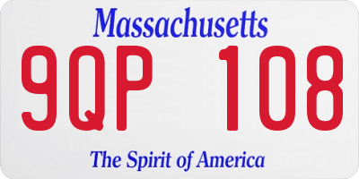 MA license plate 9QP108