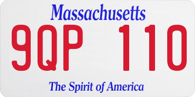 MA license plate 9QP110