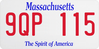 MA license plate 9QP115