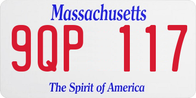 MA license plate 9QP117
