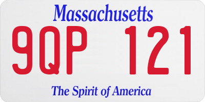 MA license plate 9QP121