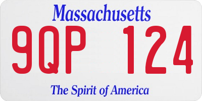 MA license plate 9QP124