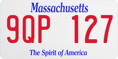 MA license plate 9QP127
