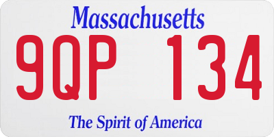 MA license plate 9QP134