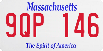MA license plate 9QP146