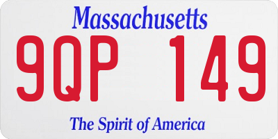 MA license plate 9QP149