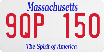 MA license plate 9QP150