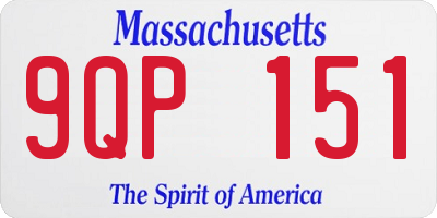 MA license plate 9QP151