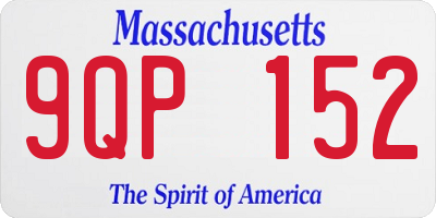 MA license plate 9QP152