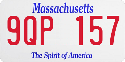 MA license plate 9QP157