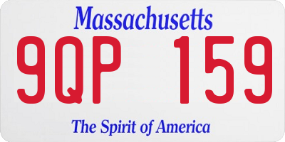 MA license plate 9QP159