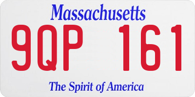 MA license plate 9QP161