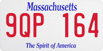 MA license plate 9QP164