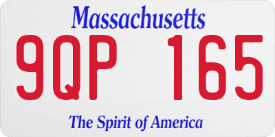 MA license plate 9QP165