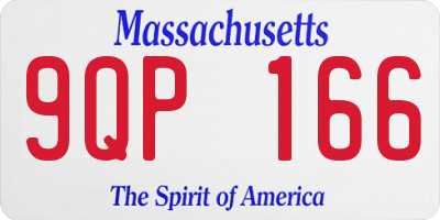 MA license plate 9QP166