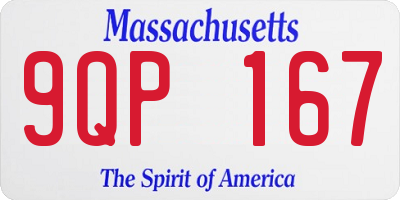 MA license plate 9QP167