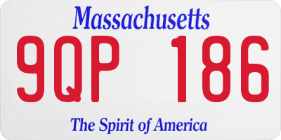 MA license plate 9QP186