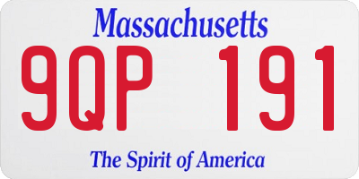 MA license plate 9QP191