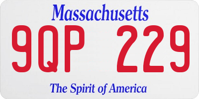 MA license plate 9QP229
