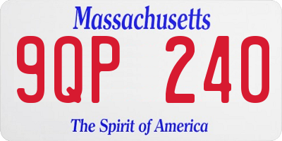 MA license plate 9QP240