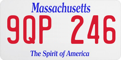 MA license plate 9QP246