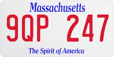 MA license plate 9QP247