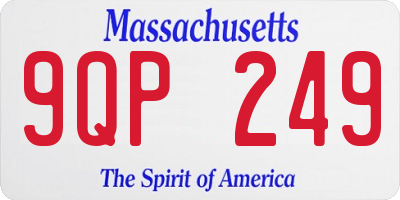 MA license plate 9QP249