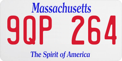 MA license plate 9QP264