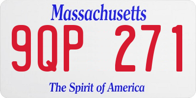 MA license plate 9QP271