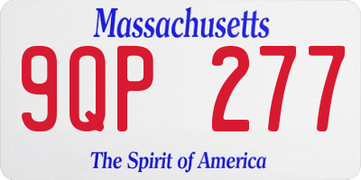 MA license plate 9QP277