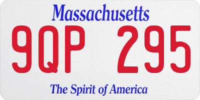 MA license plate 9QP295