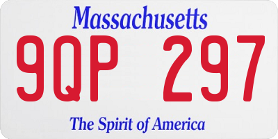 MA license plate 9QP297