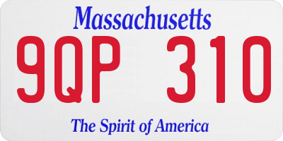 MA license plate 9QP310