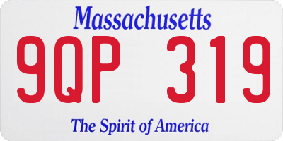 MA license plate 9QP319