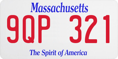 MA license plate 9QP321